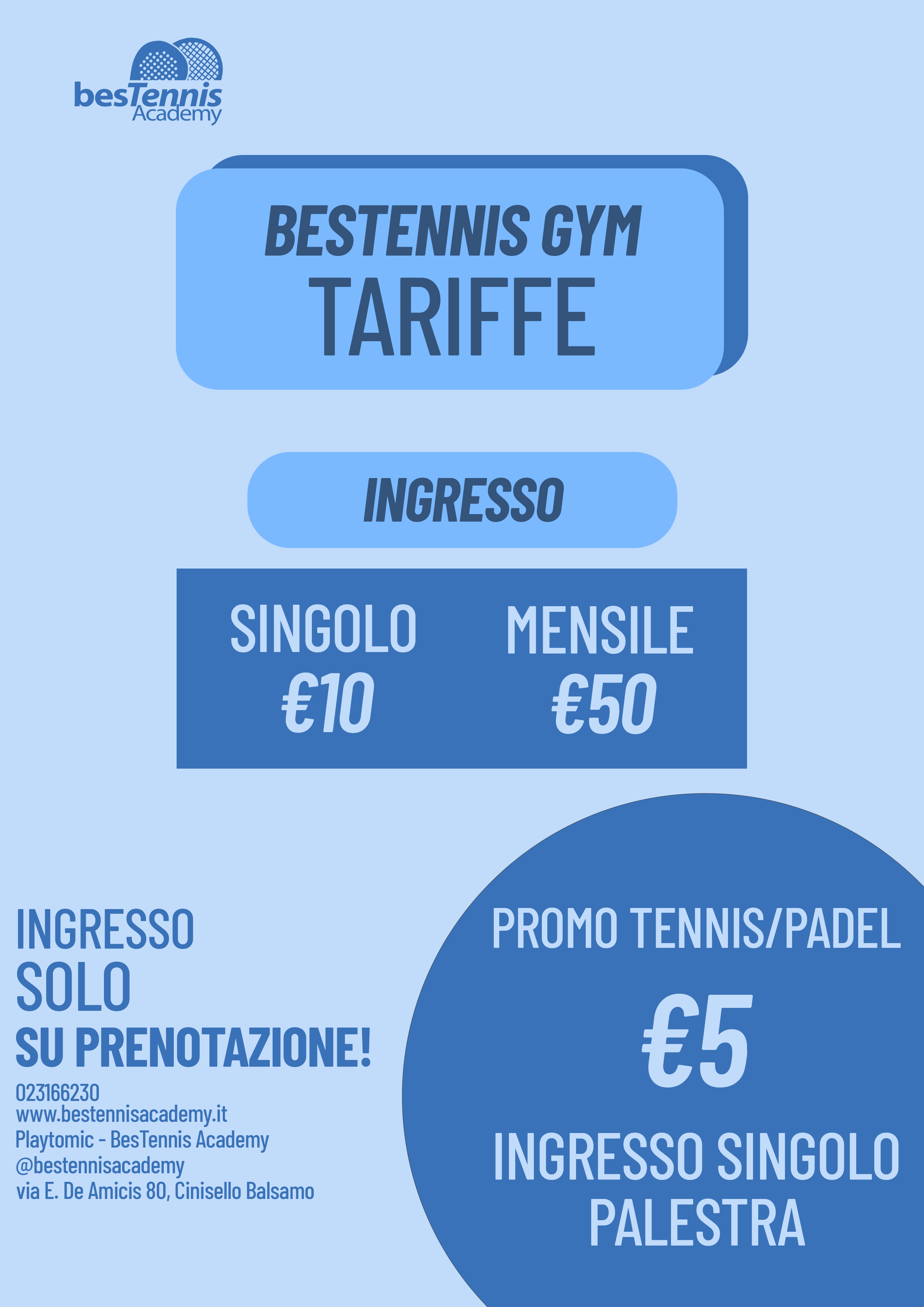 ingresso palestra bestennis